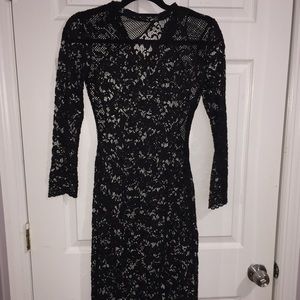 Long Black Lace Dress